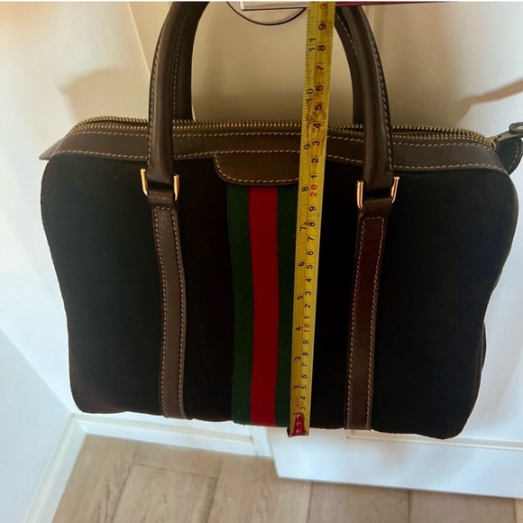 Gucci Brown Suede Boston bag - Picture 2 of 8